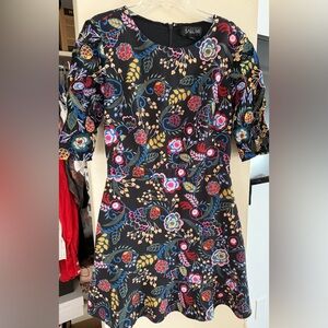 SALONI Multicolor Floral Long Sleeve Dress